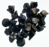 25 9mm Matte Black Bronze AB Three Petal Flower Drop Beads